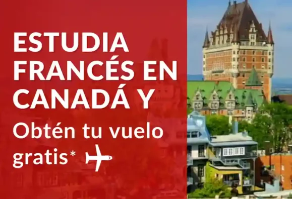 Oferta de vuelo gratis para programas de francés en Canadá